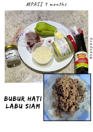 Foto resep Mpasi 9 bulan: bubur hati labu siam