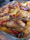 Tutos de Pollo a la Mostaza y Romero y verduras