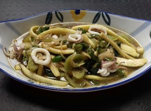 Foto resep Jagung Putren Cumi Cabe Ijo