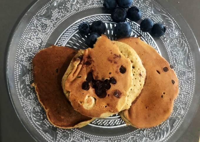 Recette Délicieuse Pancakes bananes chocolat