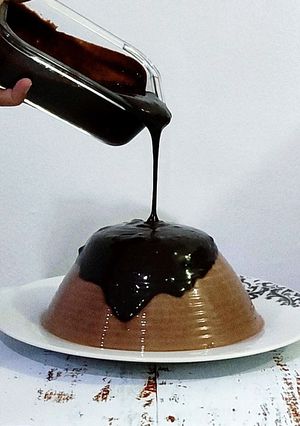 Gambar Puding Milo dengan Chocolate Ganache