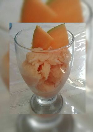 Una foto de Nieve de melon