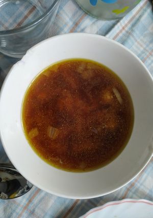 Una foto de Sopa de verduras con miso