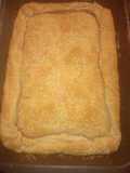 Cheese Pie with Cream, Yogurt, and Homemade Puff Pastry with Margarine