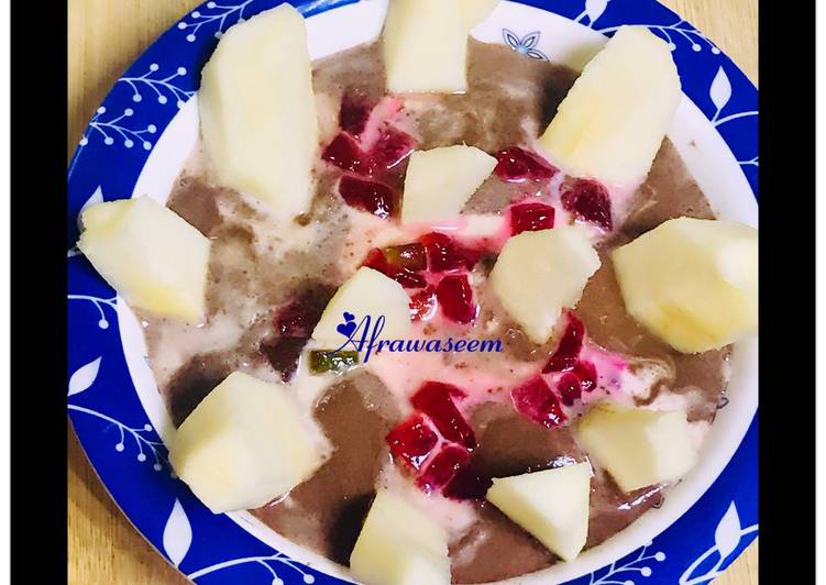 Recipe of Speedy A Bowl Of Richness with apples &amp; chocolate yoghurt..!