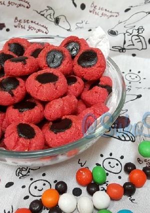 Foto resep Pinky Choco Thumbprint Cookies #Ketopad_CP_AnekaKueKering