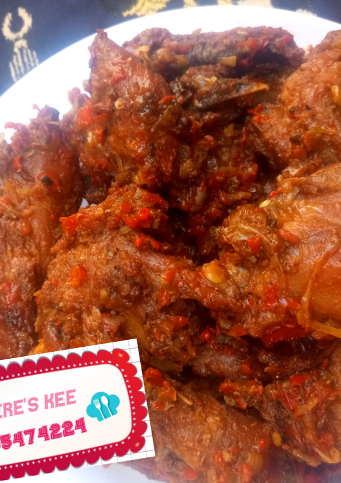 A picture of Peppered chicken.