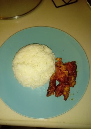 Una foto de Tiras de Pechugas de Pollo a la BBQ