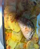 Solomillo de cerdo al horno con patatas