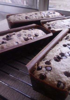 Una foto de Budín de banana con nueces y chips de chocolate ! 🍫💥