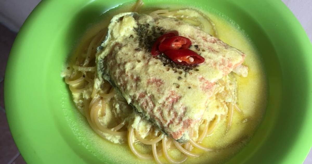 Resep Spaghetti & Milk Poached Trout oleh Downey Cookpad