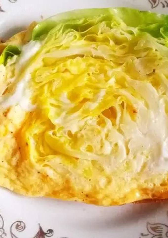 Капуста с омлетом