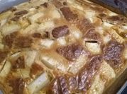 Une photo de clafoutis poire