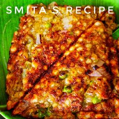 A picture of Sabudana green peas sandwich.