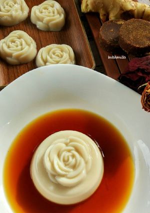 Foto resep Kembang tahu kuah jahe