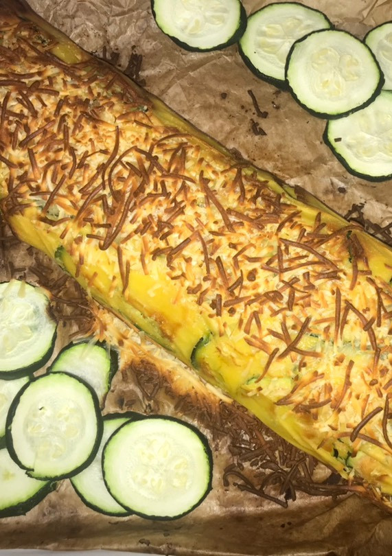 Una foto de Brazo de gitano de calabacín