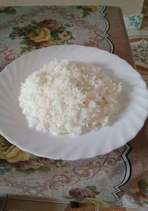 A picture of White plain Rice#charityrecipe,#authormarathon,#4weekschallenge.