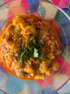 A picture of Tinday serve with Chapati.