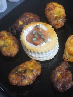 Una foto de Volovanes con tortitas de calabaza