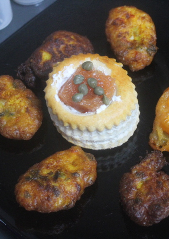 Una foto de Volovanes con tortitas de calabaza