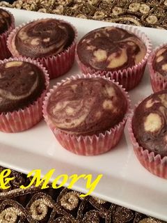 صورة لوصفة كب كيك رخامى