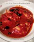 Pollo al pomodoro e olive nere