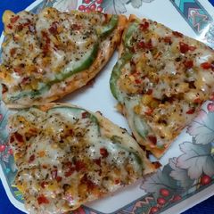 Potato Sabzi Pizza A picture of Potato Sabzi Pizza.