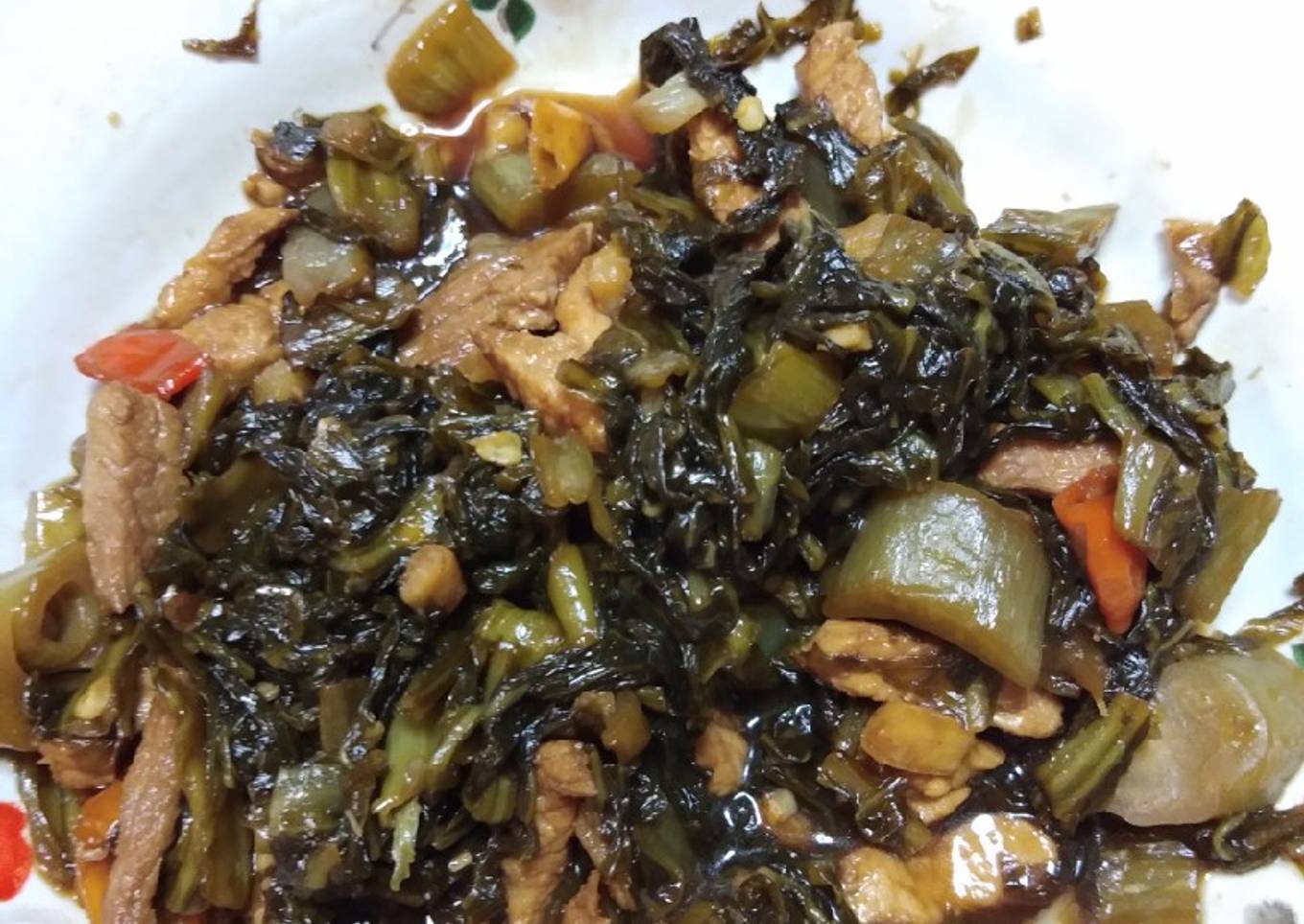 Sayur Asin Babi Pedas (non halal)