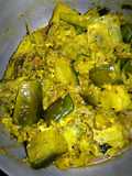 Brinjal hilsha fish stir fry