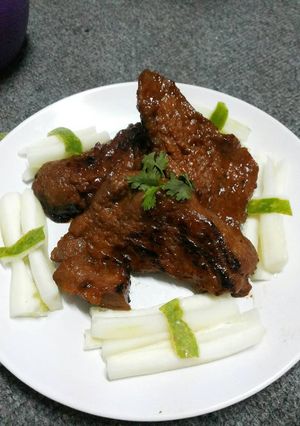 รูปของ หมูสันนอกอบน้ำผึ้งในกระทะ (แบบนุ่มพิเศษ)