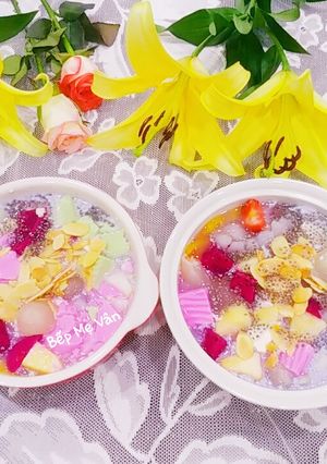 Hình của món Chè khúc bạch trái cây.