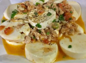 Hình của món Đậu hũ non sốt thịt bằm.