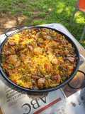 Paella Valenciana de carne a leña