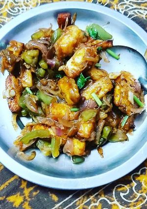चिल्ली पनीर (chilli paneer recipe in Hindi) रेसिपी मुख्य फोटो