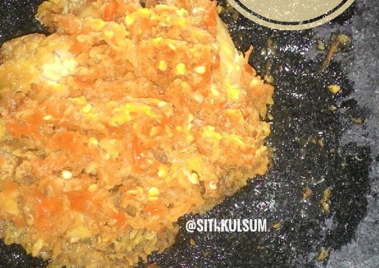 Ayam geprek sambal cikur