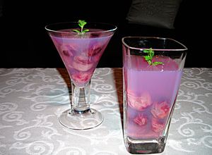 Una foto de Uvas moradas en gelatina con sacarina