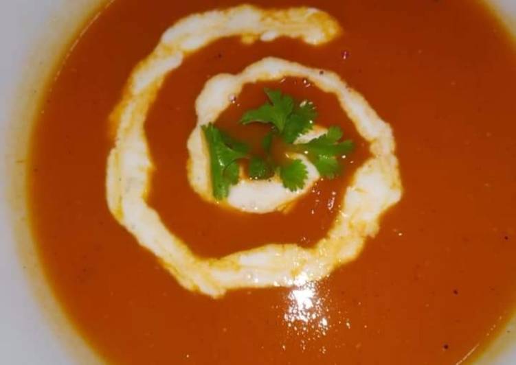 Tasty And Delicious of Creamy tomato carrot soup🍵🍵🍜🍜