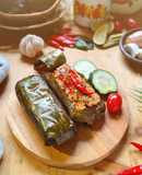 Nasi Bakar isi Salmon Asap Sambal Matah