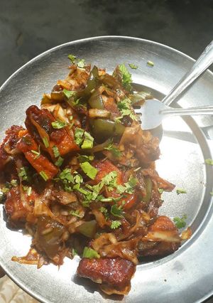 A picture of Paneer manchurian dry.