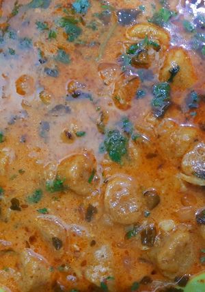 A picture of Rajasthani gatte ki sabji.