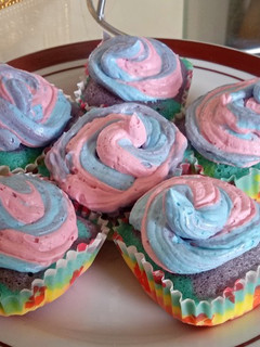 Foto resep Cupcake Rainbow kukus