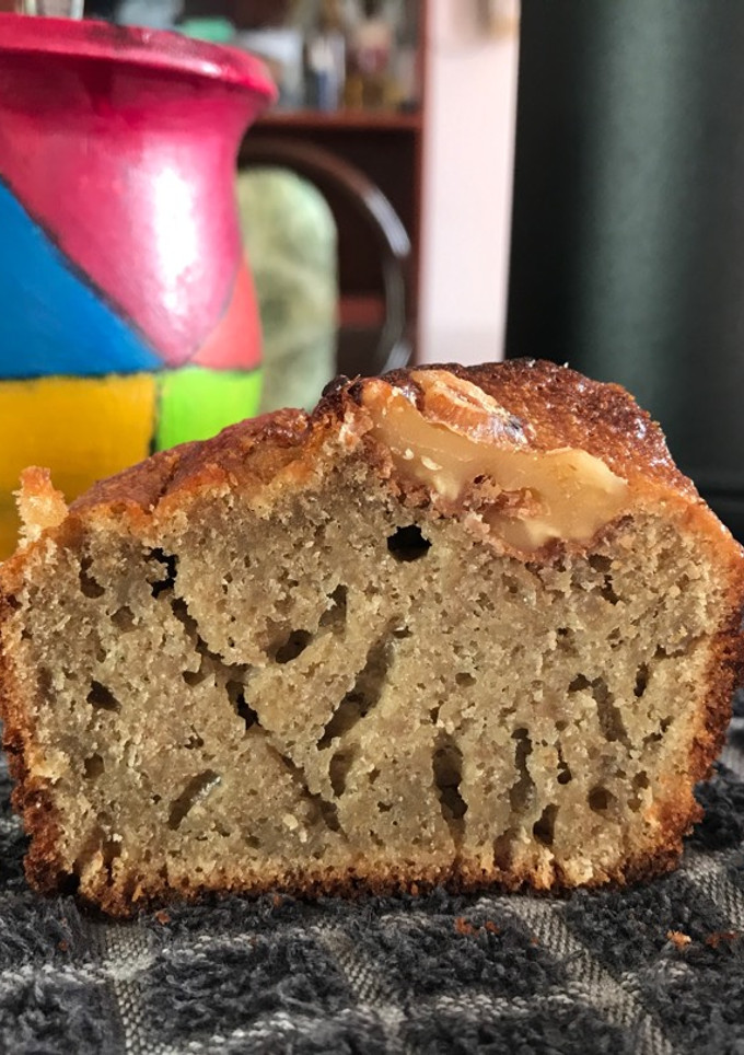Una foto de Budín de banana sin harina