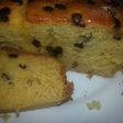 Bizcocho con chispas de chocolate, nueces y coco rallado