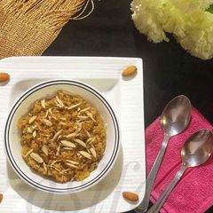 A picture of Lapsi Halwa.