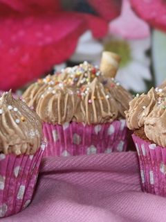 Una foto de Cupcake de crema de chocolate