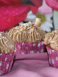 Una foto de Cupcake de crema de chocolate