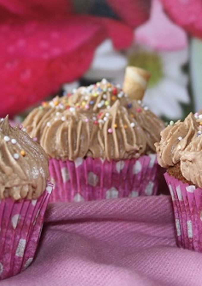Una foto de Cupcake de crema de chocolate