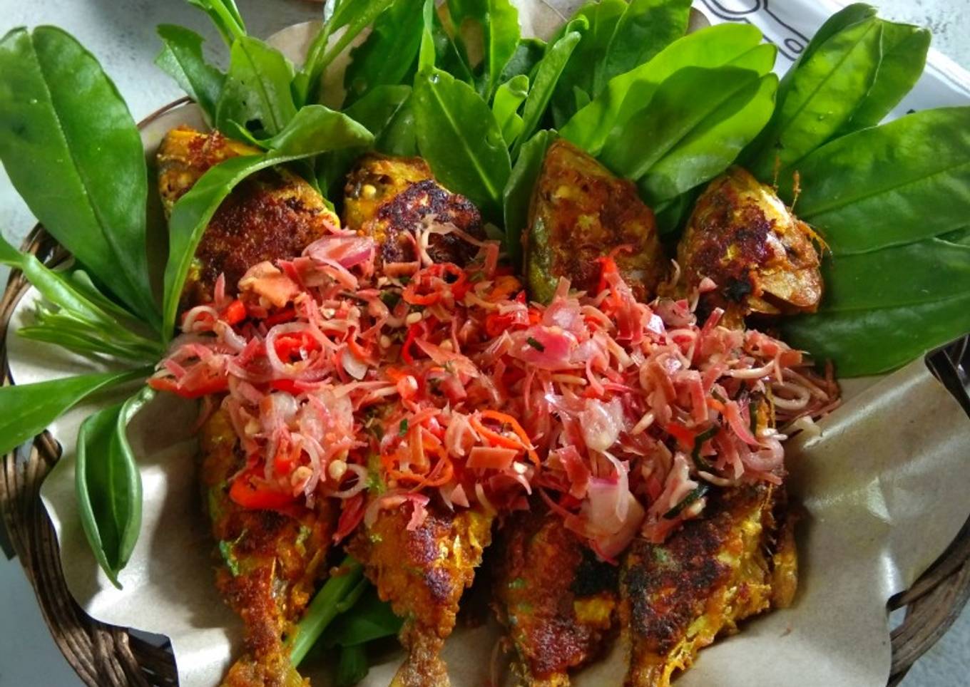 Ikan kembung bakar padang sambal matah