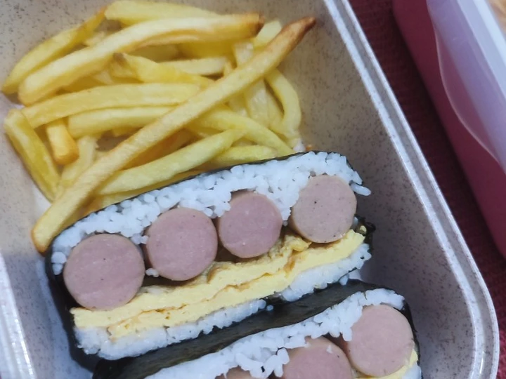 Cara Simple Membuat Resep  Onigiri sostel untuk bontot sikecil yang Bisa Manjain Lidah, Lezat Sekali