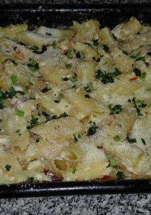 Una foto de Gratin de fideos